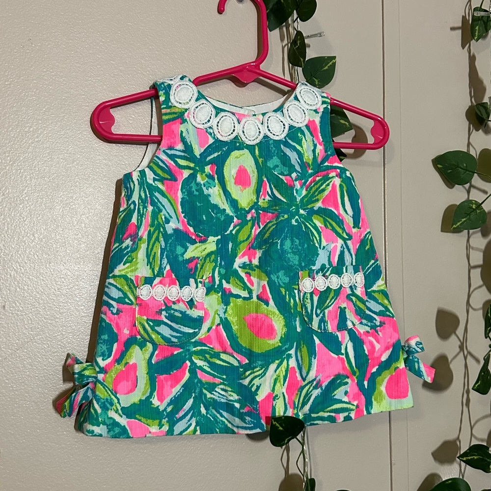 Lilly Pulitzer Pink and Green Infant Tulip Back Top